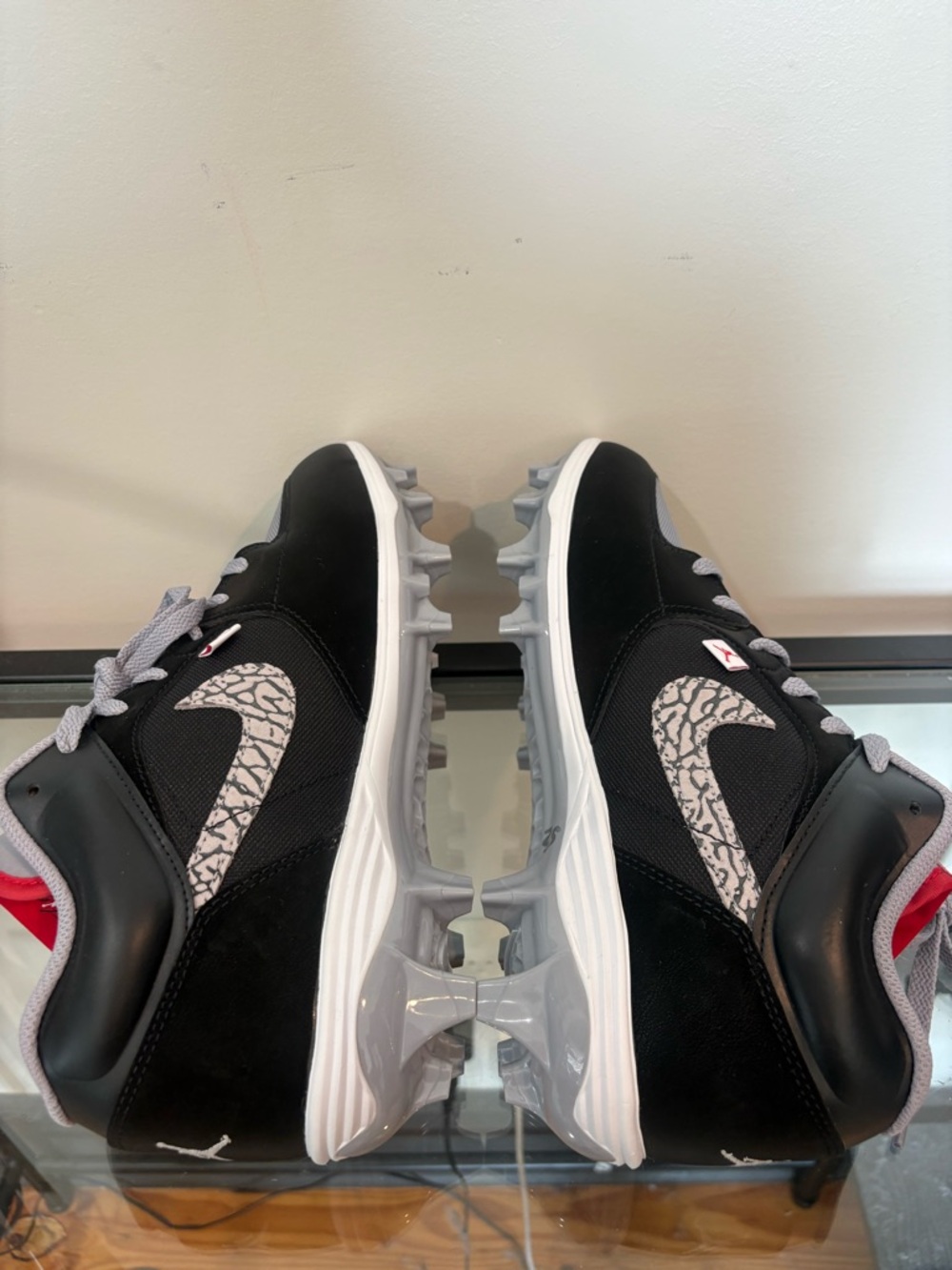 NEW Jordan Stadium 90 Low TD Black Cement Football Cleats HQ0210-060 Mens multip - Picture 5 of 7